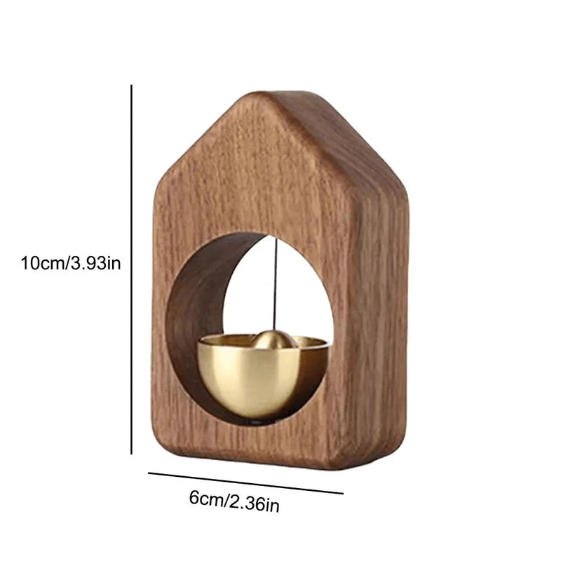 Homezie.de-Homezie Holztürgong | Magnetische Befestigung | Dekorative Windspiele für Zuhause und Restaurant