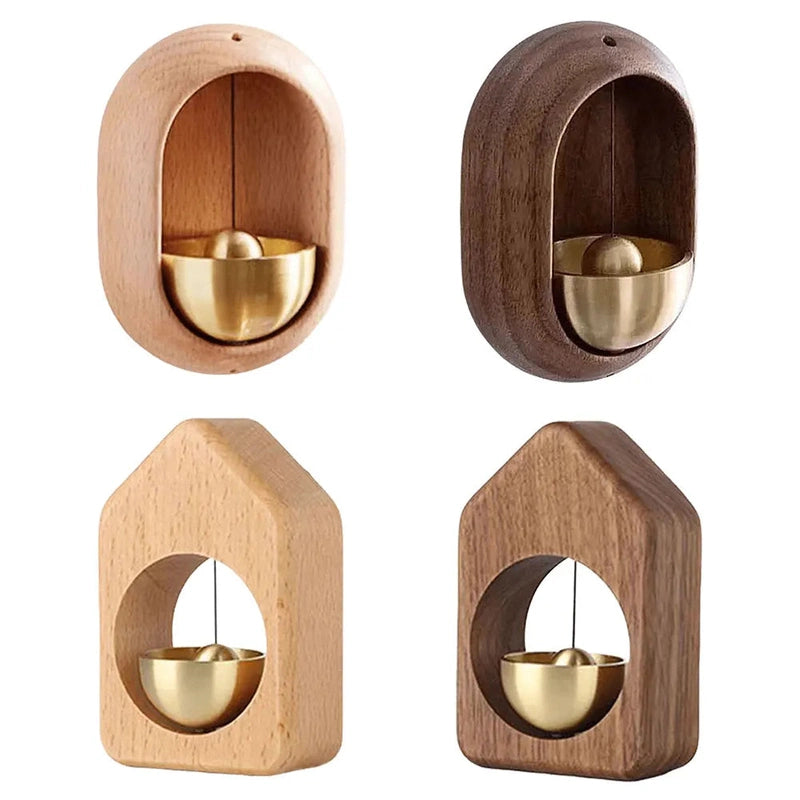 Homezie.de-Homezie Holztürgong | Magnetische Befestigung | Dekorative Windspiele für Zuhause und Restaurant