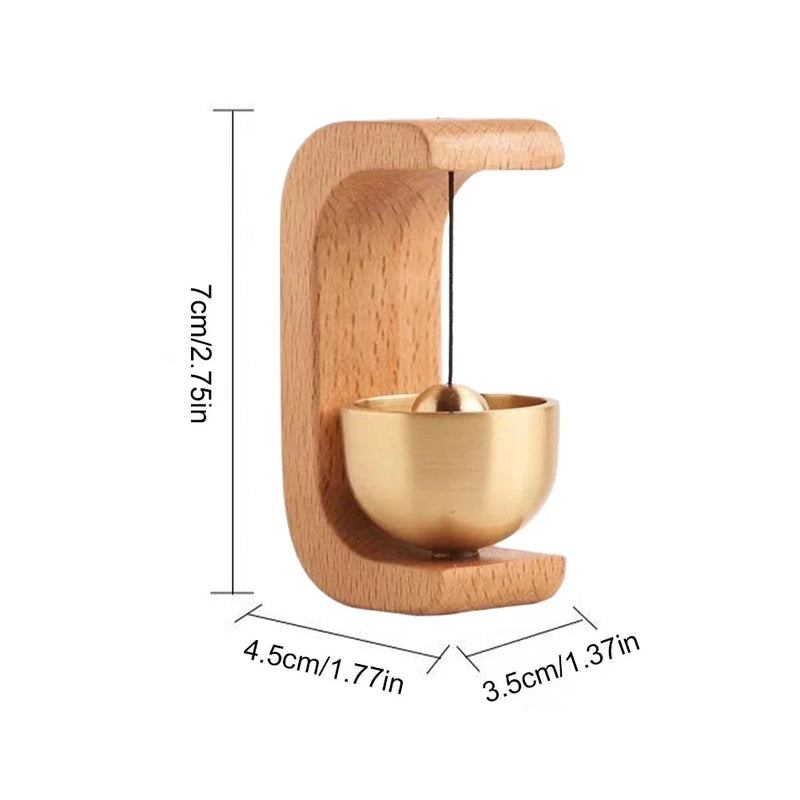 Homezie.de-Homezie Holztürgong | Magnetische Befestigung | Dekorative Windspiele für Zuhause und Restaurant