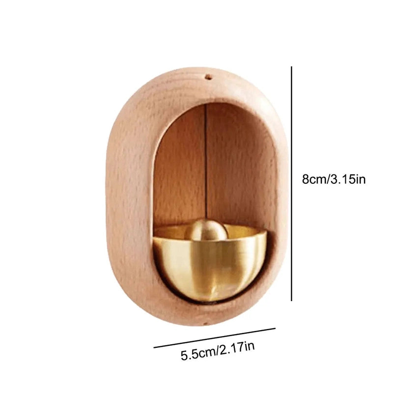 Homezie.de-Homezie Holztürgong | Magnetische Befestigung | Dekorative Windspiele für Zuhause und Restaurant