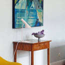 Homezie.de-Homezie Klassische Metall-Tischlampe | Asymmetrisches Design | Ideal für Schlafzimmerbeleuchtung