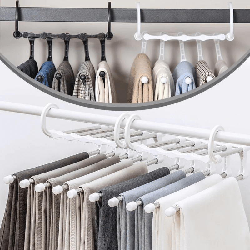 Homezie.de-Homezie Kleiderbügel | Faltbar 5-in-1 | Platzsparende Lösung für deinen Kleiderschrank