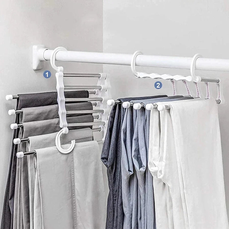 Homezie.de-Homezie Kleiderbügel | Faltbar 5-in-1 | Platzsparende Lösung für deinen Kleiderschrank