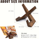 Homezie.de-Homezie Kochbuchständer | Rustikales Holzdesign | Ideal für den Küchengebrauch