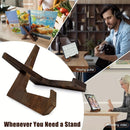 Homezie.de-Homezie Kochbuchständer | Rustikales Holzdesign | Ideal für den Küchengebrauch