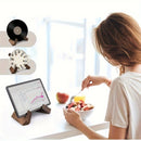 Homezie.de-Homezie Kochbuchständer | Rustikales Holzdesign | Ideal für den Küchengebrauch