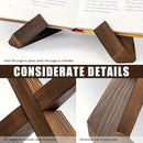 Homezie.de-Homezie Kochbuchständer | Rustikales Holzdesign | Ideal für den Küchengebrauch