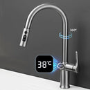 Homezie.de-Homezie Küchenarmatur | Digitale Temperaturanzeige | Flexibler Einsatz mit ausziehbarem Auslauf