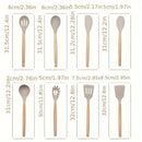 Homezie.de-Homezie Küchengeräte Set | 12 Stück Silikon Mit Holz | Ideal Für Zuhause Und Restaurant