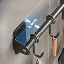 Homezie.de-Homezie Küchenorganisation | Wandmontiertes Stahlsystem | Ordnung für Töpfe und Küchengeräte