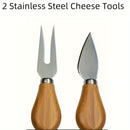 Homezie.de-Homezie Küchenzubehör | 1 Set Bambus-Ladestock Käsemesser | Ideal für Käse und Snacks