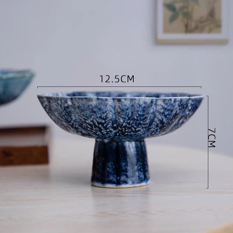 Homezie.de-Homezie Obstschale | Elegantes Design mit hohen Füßen | Ideal für stilvolle Präsentation von Obst und Snacks