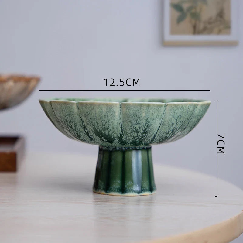 Homezie.de-Homezie Obstschale | Elegantes Design mit hohen Füßen | Ideal für stilvolle Präsentation von Obst und Snacks