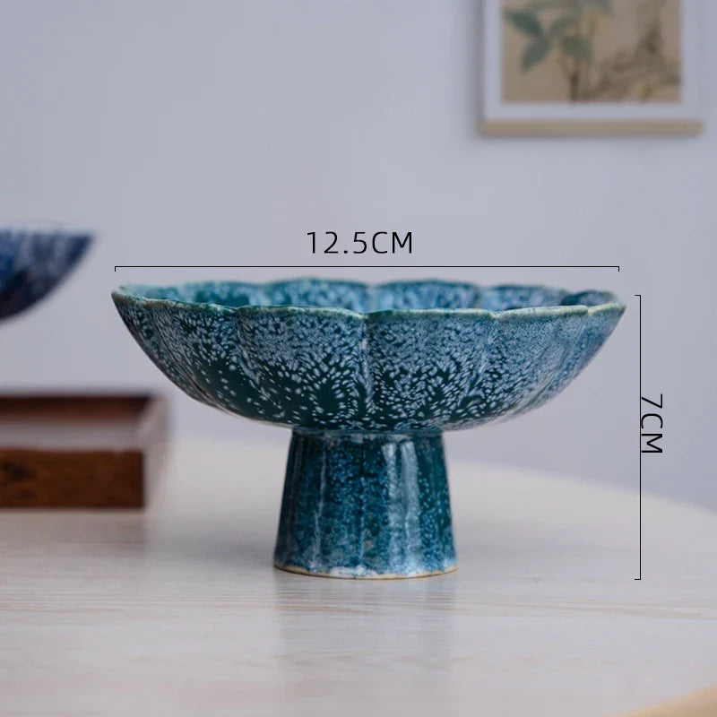 Homezie.de-Homezie Obstschale | Elegantes Design mit hohen Füßen | Ideal für stilvolle Präsentation von Obst und Snacks