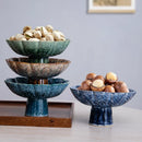 Homezie.de-Homezie Obstschale | Elegantes Design mit hohen Füßen | Ideal für stilvolle Präsentation von Obst und Snacks