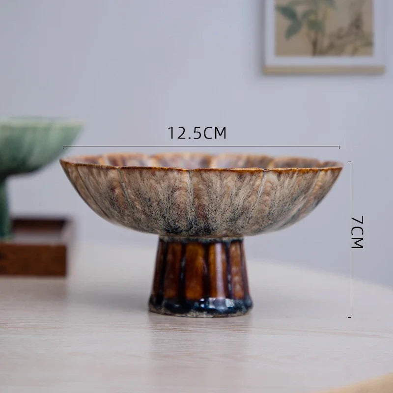 Homezie.de-Homezie Obstschale | Elegantes Design mit hohen Füßen | Ideal für stilvolle Präsentation von Obst und Snacks