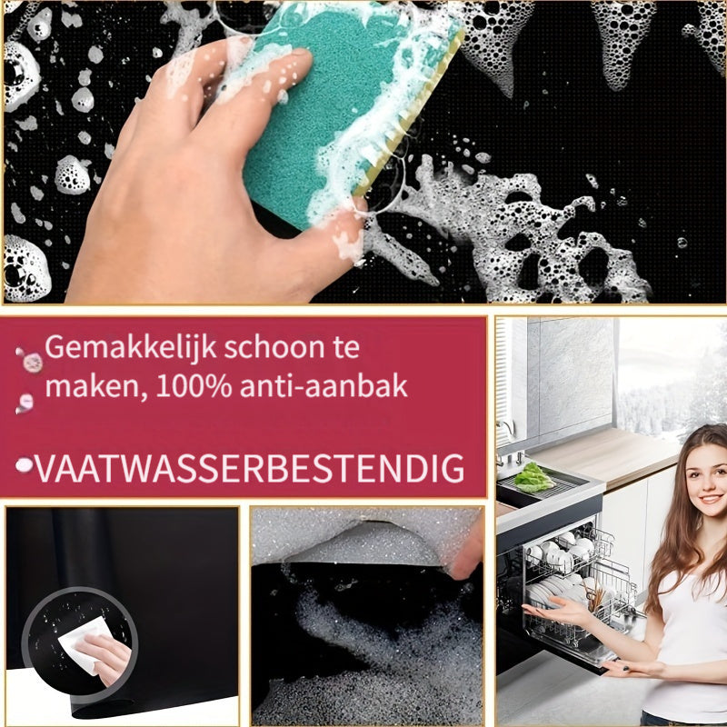 Homezie.de-Homezie Ofenmatten | 3-delige Herbruikbare Matten | Vielseitig für Grillen, Kochen und Reisen
