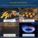 Homezie.de-Homezie Ofenmatten | 3-delige Herbruikbare Matten | Vielseitig für Grillen, Kochen und Reisen