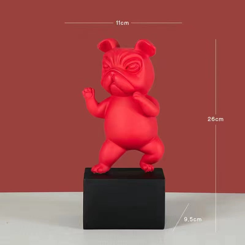 Homezie.de-Homezie Resinfigur | Abstrakt | Yoga Bulldog Statue für Wohnraumdekoration