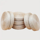 Homezie.de-Homezie Runde Pouf | Handgemacht | Tatami Kissen für Wohnraumdeko
