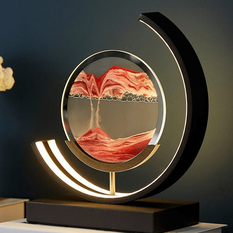 Homezie.de-Homezie Sandkunstlampe | Bewegliche Kunst | Entspannende Raumbeleuchtung