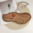 Homezie.de-Homezie Schmuckschale | Elegante Akazienholz Oberfläche | Für Schlüssel und Bürozubehör