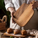 Homezie.de-Homezie Schneidebrett | Akazienholz mit Griff | Multifunktionale Servierplatte für Käse, Fleisch und Obst