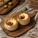 Homezie.de-Homezie Schneidebrett | Akazienholz mit Griff | Multifunktionale Servierplatte für Käse, Fleisch und Obst