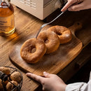 Homezie.de-Homezie Schneidebrett | Akazienholz mit Griff | Multifunktionale Servierplatte für Käse, Fleisch und Obst