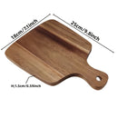 Homezie.de-Homezie Schneidebrett | Akazienholz mit Griff | Multifunktionale Servierplatte für Käse, Fleisch und Obst