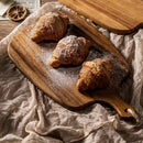 Homezie.de-Homezie Schneidebrett | Akazienholz mit Griff | Multifunktionale Servierplatte für Käse, Fleisch und Obst