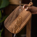 Homezie.de-Homezie Schneidebrett | Premium Akazienholz mit Griff | Hackblock für Fleisch und Gemüse