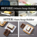 Homezie.de-Homezie Seifenschale | Stilvolles Holzdesign | Für Badezimmer und Dusche