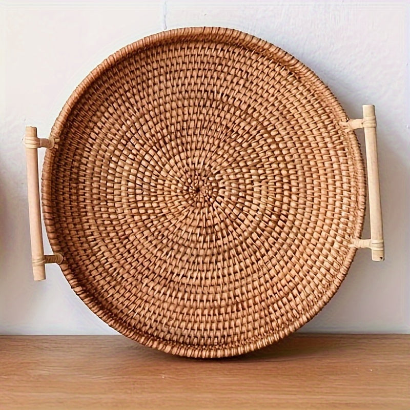 Homezie.de-Homezie Servicetray | Rattan Geflochten | Hitzebeständige Platzmatte für Küche und Esszimmer
