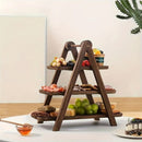 Homezie.de-Homezie Servierplatte | 3-Ebenen Rustikales Holz | Festplatte für Hochzeiten und Wohnkultur