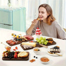 Homezie.de-Homezie Servierplatte | 3-Ebenen Rustikales Holz | Festplatte für Hochzeiten und Wohnkultur