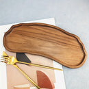 Homezie.de-Homezie Servierschale | Halbronde Form | Multifunktionale Holzschale für Snacks und Desserts