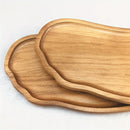 Homezie.de-Homezie Servierschale | Halbronde Form | Multifunktionale Holzschale für Snacks und Desserts