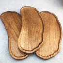 Homezie.de-Homezie Servierschale | Halbronde Form | Multifunktionale Holzschale für Snacks und Desserts