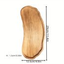 Homezie.de-Homezie Servierschale | Halbronde Form | Multifunktionale Holzschale für Snacks und Desserts