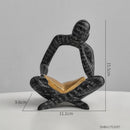 Homezie.de-Homezie Skulptur | Handgemachte Harzfigur im nordischen Stil | Dekoration für Zuhause und Büro