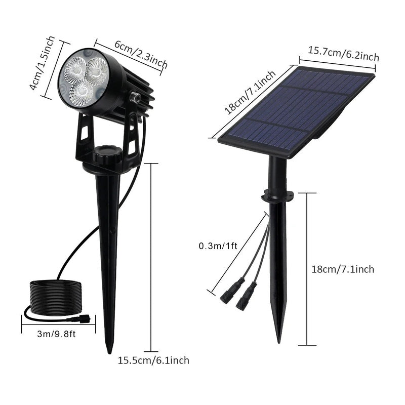 Homezie.de-Homezie Solarspotlights | Solarbetrieben | Außenbeleuchtung für Garten und Wege