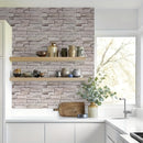 Homezie.de-Homezie Tapete | Vintage Backstein & Steinmuster | Wasserfest, Peel & Stick für Wohnzimmer, Küche, Schlafzimmer