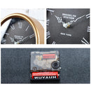 Homezie.de-Homezie Tischuhr | Retro-Design | Dekorative Metall-Uhr 26,5x26,5x7cm für stilvolle Innenräume