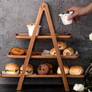 Homezie.de-Homezie Tortenständer | 3-Ebenen Holzdesign | Präsentation für Hochzeiten und Feste