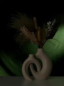 Homezie.de-Homezie Vasen | 2 Stk/Set, Weiße Keramische | Wohnaccessoires Boho-Stil