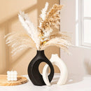 Homezie.de-Homezie Vasen Set | Geometrischer Sockel | Dekorative Blumenhalter