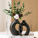 Homezie.de-Homezie Vasen Set | Geometrischer Sockel | Dekorative Blumenhalter