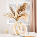 Homezie.de-Homezie Vasen Set | Geometrischer Sockel | Dekorative Blumenhalter