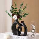 Homezie.de-Homezie Vasen Set | Geometrischer Sockel | Dekorative Blumenhalter